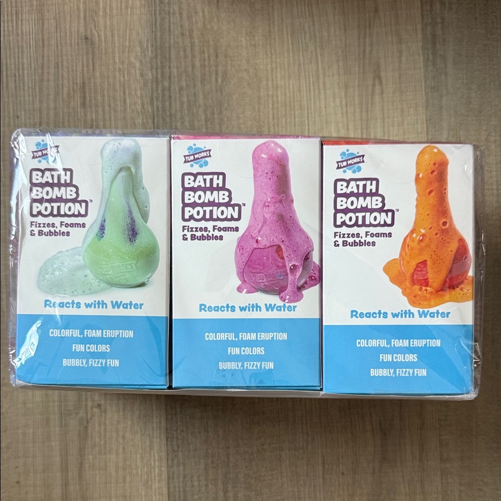 Bath Bomb Potion Set - Green, Pink, Orange